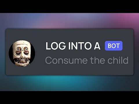 [READ DESCRIPTION] How to log into a Discord Bot Account