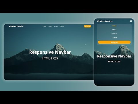 How To Create a Responsive Navbar Using HTML & CSS | Step By Step Tutorial