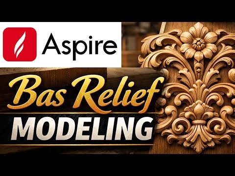 3D Bas Relief in Vectric Aspire – Part 01 | CNC Wood Carving Tutorial