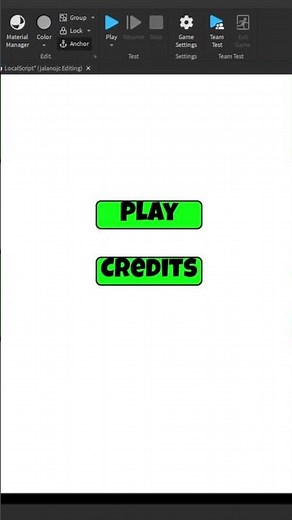 How to make MAIN MENU | ROBLOX STUDIO #shorts #roblox #robloxstudio