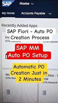 How to Enable Automatic Purchase Order in SAP MM Quick Guide ⚡Automatic PO in SAP MM 🔥PO automation