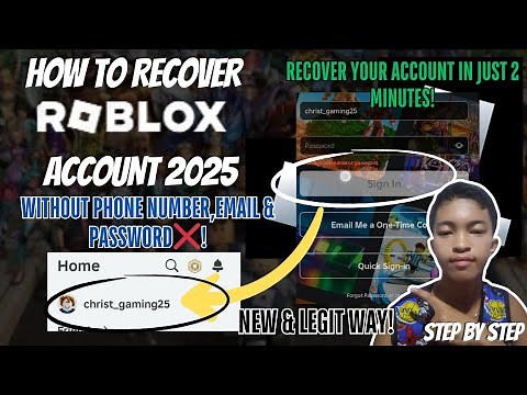 How To RECOVER ROBLOX ACCOUNT without EMAIL OR PHONE NUMBER 2025