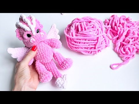 Crochet BABY DRAGON 8" / VIDEO TUTORIAL / Part 1 / Baby Dragon crochet pattern Etsy