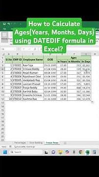 How to Calculate Age in Excel (DATEDIF Tutorial)