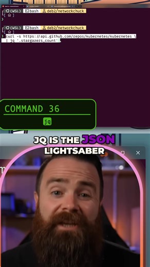 49K views · 454 reactions | Want to cut through complex JSON output like a Jedi? ⚔️ Use this Linux command. #JQ #JSON #LinuxCommands | NetworkChuck | Facebook