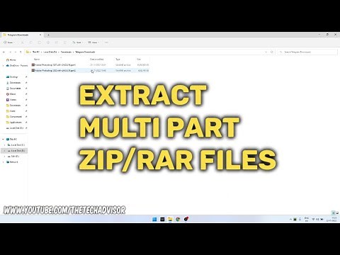 How To extract multi part .zip and .rar files | extract multiple rar files into one