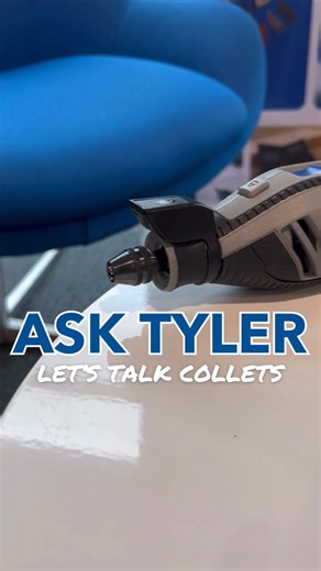 Let’s talk collets! Today, Tyler will be guiding you through our collet nut kit (4485) and keyless chuck (4486) 🛠️ The 4485 includes 4 different sized collets, compatible with our drill bit set (628-01), and the 4486 includes the keyless chuck which fits any accessory! 🧰 Don’t forget to leave your comments below to Ask Tyler! | Dremel