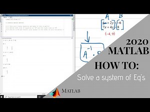 How to Solve a System of Equations Using the Inverse Matrix Technique in MATLAB 2020 (Method 1)
