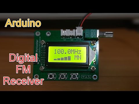 Digital FM Receiver (Radio) Circuit with Arduino + Stereo Amplifier