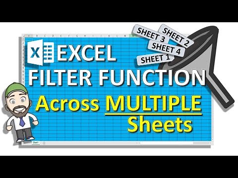 Excel FILTER FUNCTION across multiple sheets