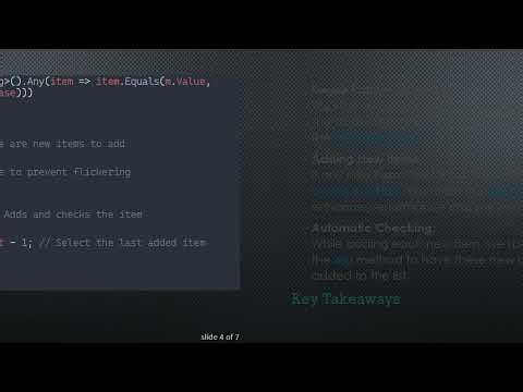 Automatically Check Newly Added Items in a Checklistbox