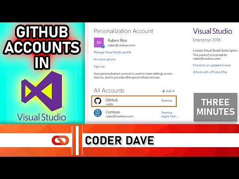 Add Your GitHub Accounts to Visual Studio