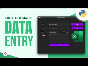 Create a Modern Data Entry Form in Python: CustomTkinter GUI Tutorial with Excel Integration