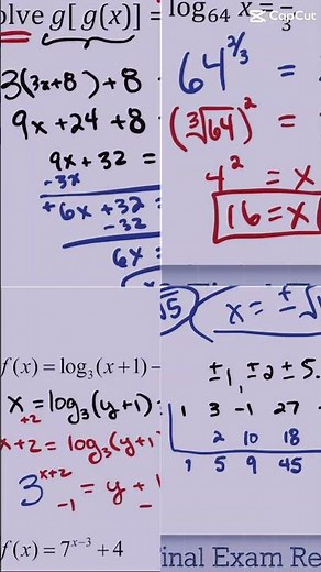 Algebra 2 Final Exam Review