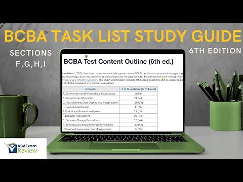 Complete 6th Edition BCBA® Task List Study Guide | BCBA® Exam Task List Sixth Edition Review | F-I