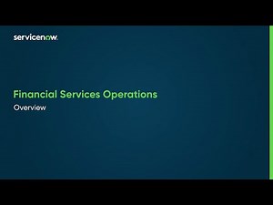 Financial Services Operations | Overview