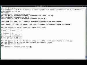 Enabling remote connection to MySQL/MariaDB server database ver. 10