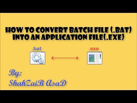 How to convert a batch file (.bat) into application file (.exe)