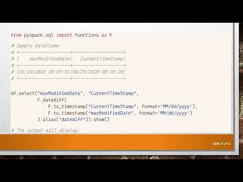 How to Calculate datediff in Days Using Spark SQL