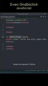 Learn JavaScript From Scratch: Functions and How the onDblClick Event Works for Beginners