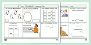 6 Times Table Maths Mastery Mat