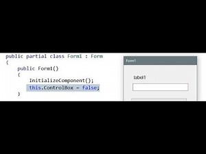 CSharp - WindowsForms - Remove or hide close, maximize, minimize buttons in a form