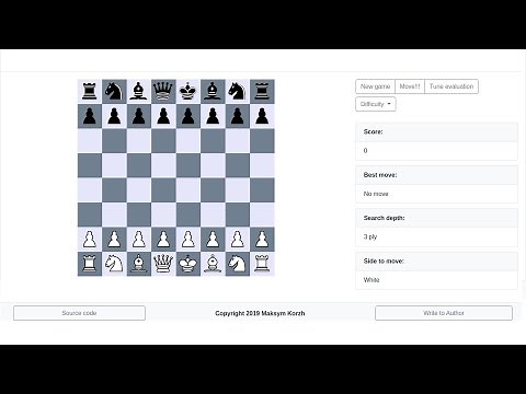 Coding bare minimum CHESS ENGINE in javascript with GUI | Inspired by world's smallest chess program