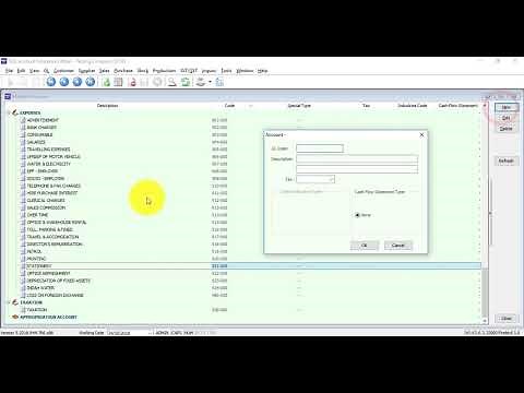 SQL Accounting Software Tutorial 005 Maintain Chart Of Account