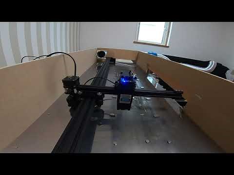 フリマアプリに出品している20wレーザーとLaserGRBLの簡単な接続の説明