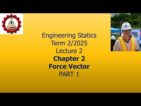 2 Chapter 2 Force Vector PART 1 and Examples Engineering Static Term 2 2025 OCT 22 2025
