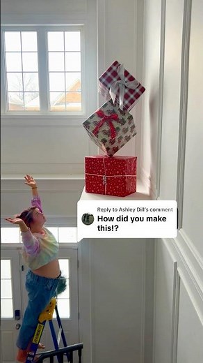 DIY Floating Christmas Presents 🎁 Easy Dollar Store Holiday Decor Idea