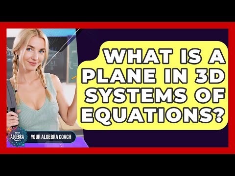 What Is A Plane In 3D Systems Of Equations? - Your Algebra Coach