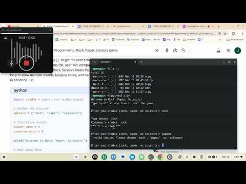 Python Programming: Rock, Paper, Scissors Game