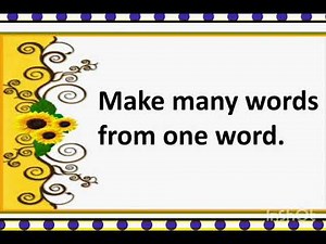 Make many words from one word