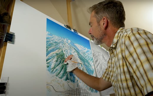 Aspen Ski Resort Commissions New Trail Map Illustration