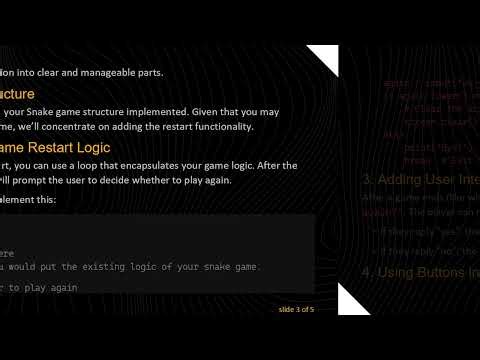 How to Make Your Python Turtle Snake Game Restart After Losing