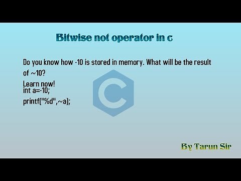 bitwise not operator for negative integers