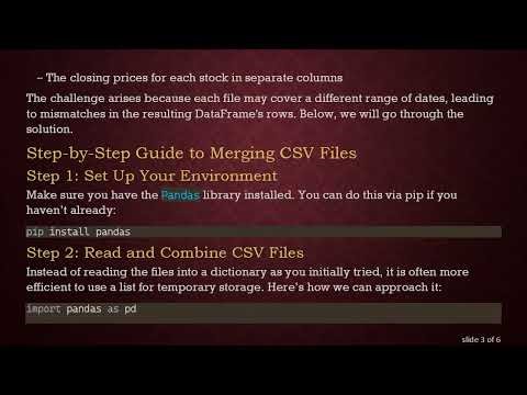 Merging CSV Files into One DataFrame in Python with Pandas