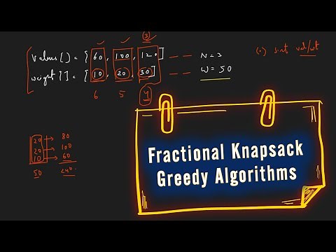 Fractional Knapsack | Greedy Algorithms