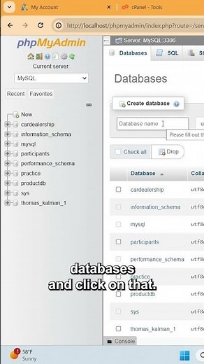 Secrets to Creating Databases in phpMyAdmin on Localhost | Database & SQL Tutorial