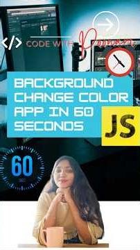 Background Color Change | HTML CSS JavaScript | Code With Poonam | JS