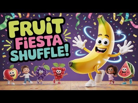 🎉 Fruit Fiesta Shuffle | Fun Kids Dance Song! 🍉🍌🕺 (Learning & Movement for Kids!)