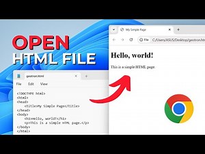 How to Open an HTML File in Google Chrome