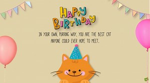 Purry Happy Birthday | Wishes for a Cat