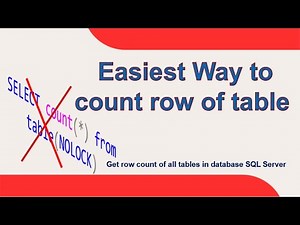 How to get table row count in SQL Server