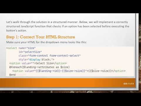 How to Check Selected Option in JavaScript After Button Click