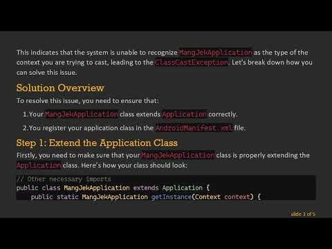 Resolving ClassCastException in Android