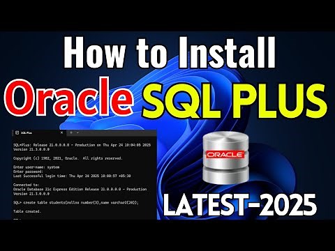 How To Install SQL Plus In Windows 11 [2025] | How To Download SQL Plus | Oracle Database