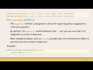 Understanding Object Comparison in Java: equals vs ==