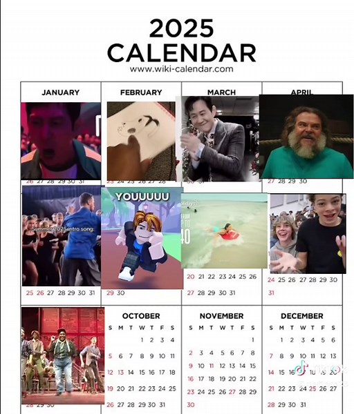Meme Calender 2025 #2025 #memecalendar #fypシ | 2024 meme calendar